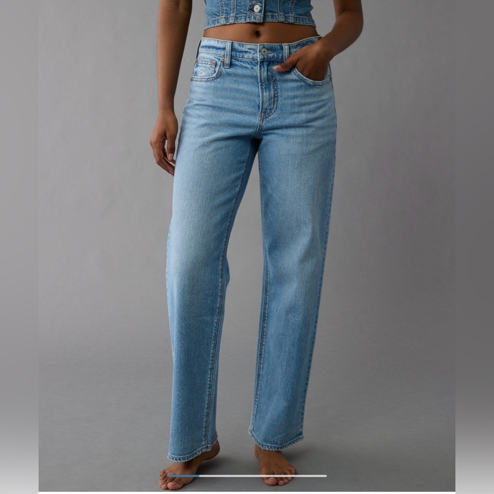 American Eagle Outfitters Blue Straight Leg Jeans